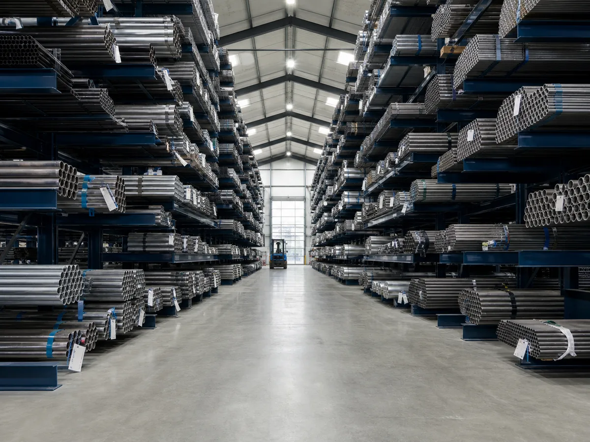 Steel pipe warehouse