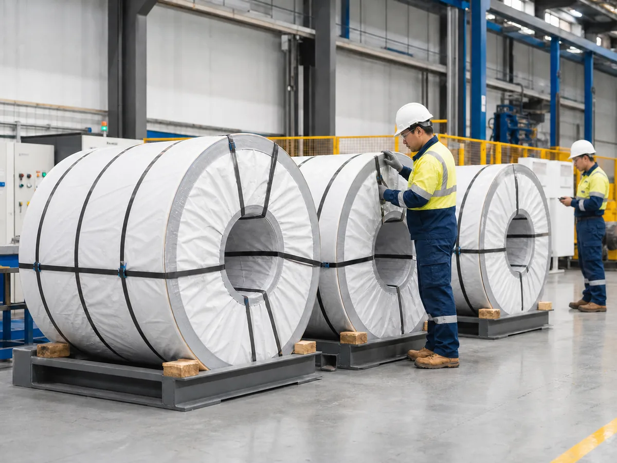 Export packaging for steel coils