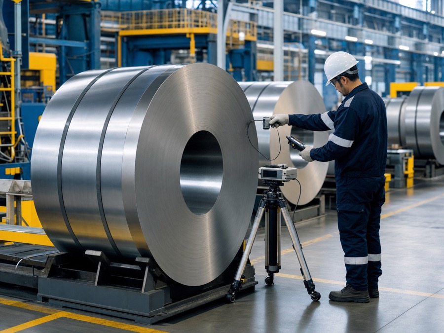 Coated steel production