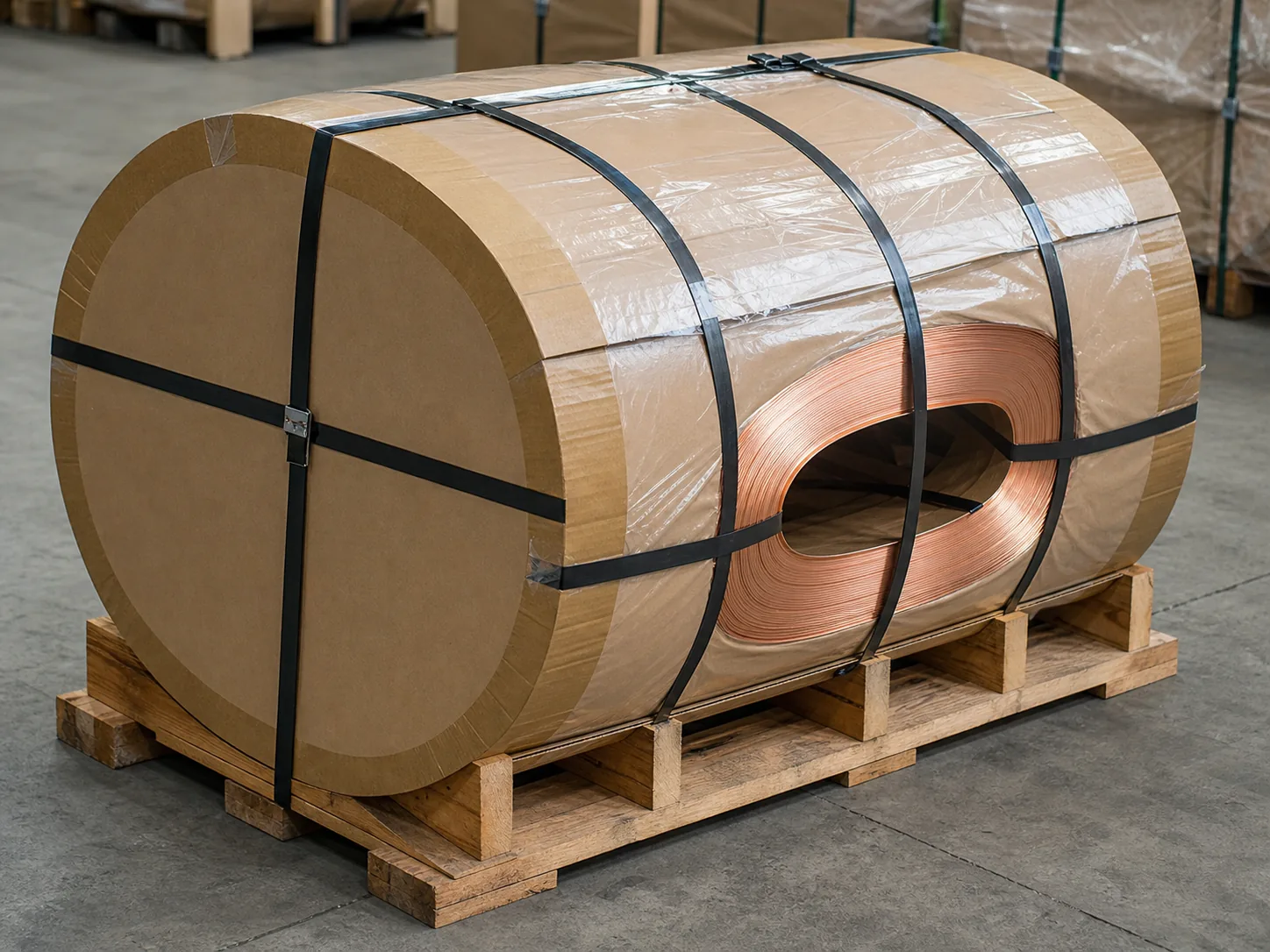 T2 Copper Coil protective export packaging 4