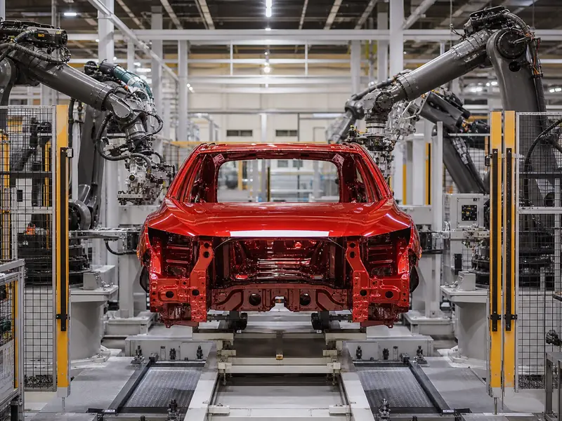 Automotive steel body manufacturing on a modern assembly line