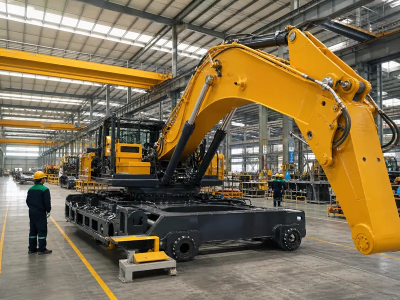 Heavy industrial machinery manufactured with durable steel components