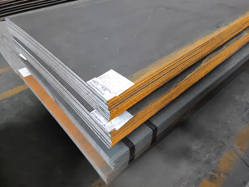 SS400 carbon steel plate stack with clean cut edges