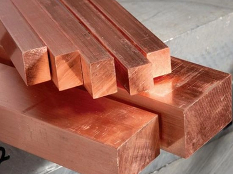 copper hexagonal bars - view 1