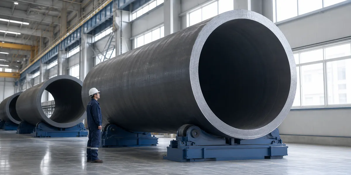 Seamless Carbon Steel Pipe — large-diameter carbon steel pipe prepared for export supply