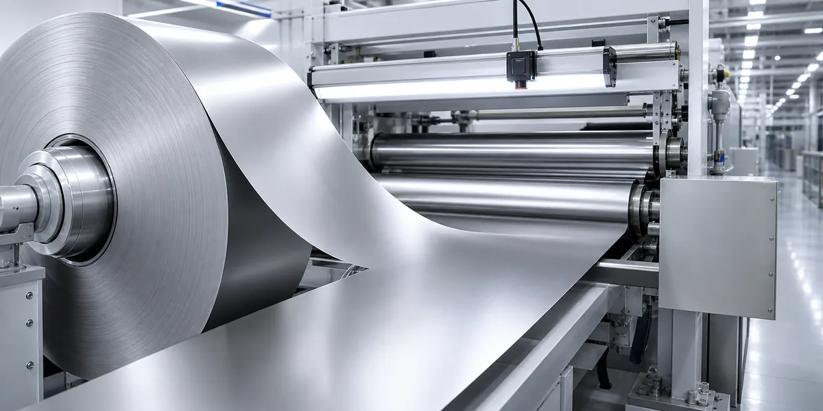 430 Stainless Steel Coil product display — stainless steel coil undergoing controlled surface finish inspection